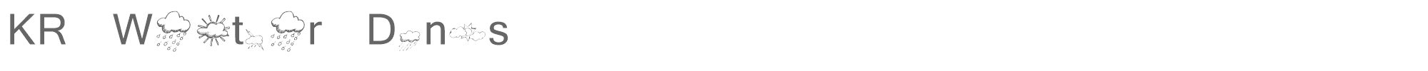 Sample characters KR Weather Dings Font